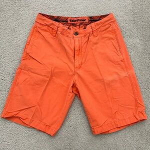 Tailor Vintage Orange Cotton Chino Shorts -Game Day Football Apparel / Vacation